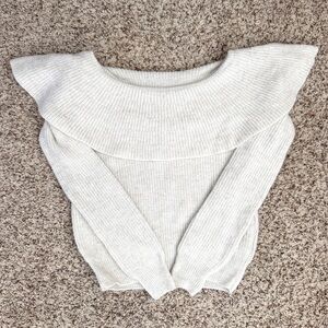 Urban Outfitters Off-the-Shoulder Cream Sweater